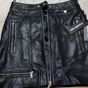 Karl Lagerfeld Leather Skirt